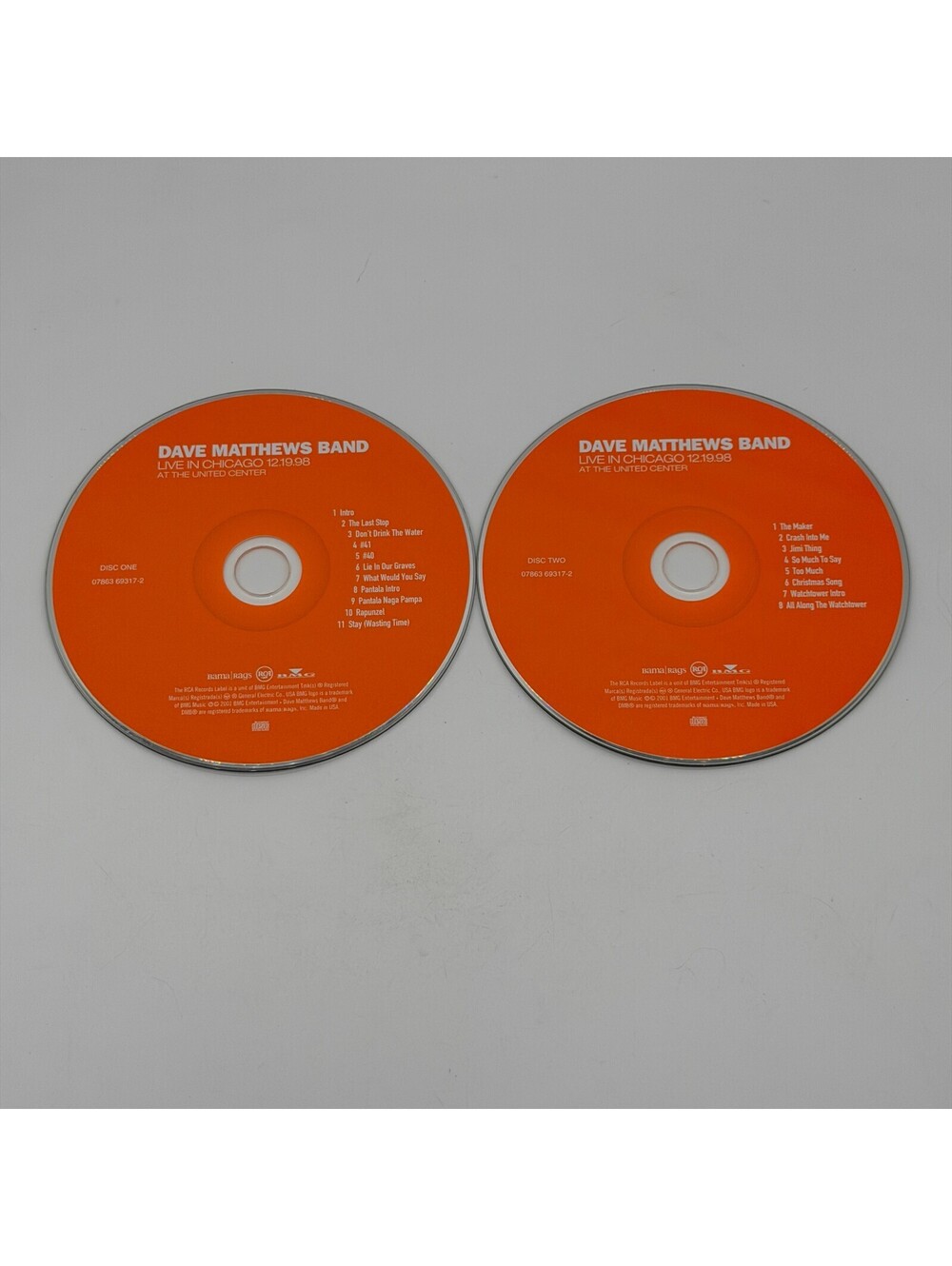 Dave Matthews Band - Live In Chicago At The United Center 12.19.98 * Disc Only *